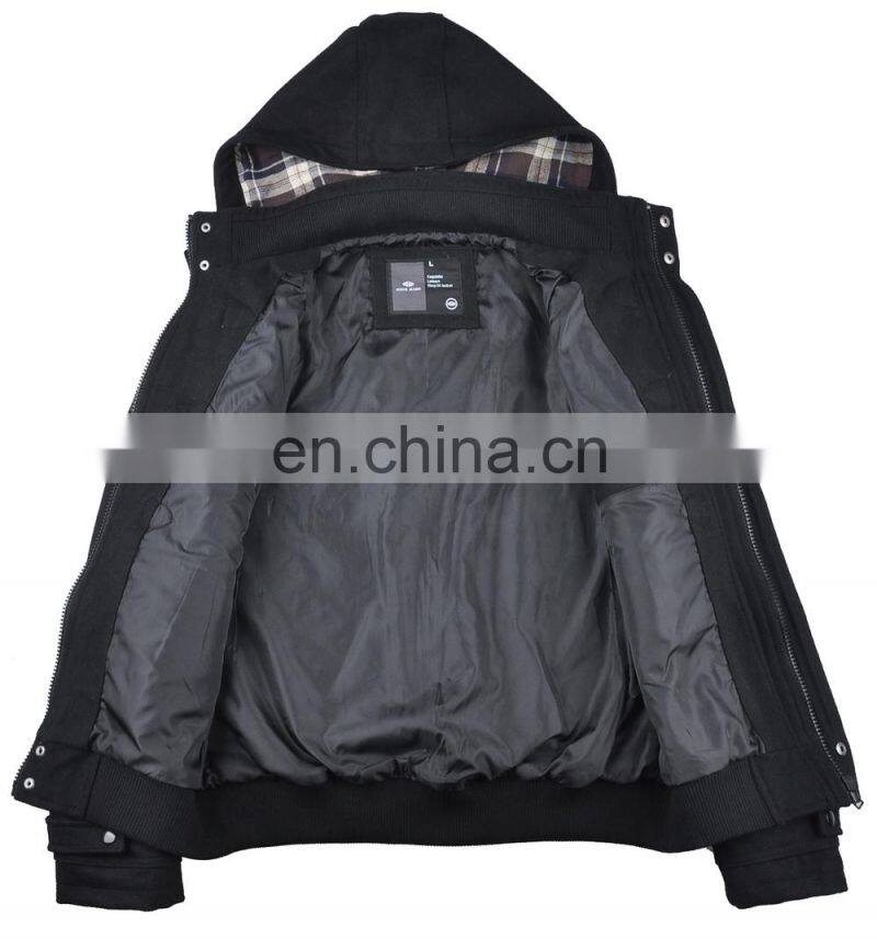 lastest design mens stylish cow buckle hooded 100% cashmere coat