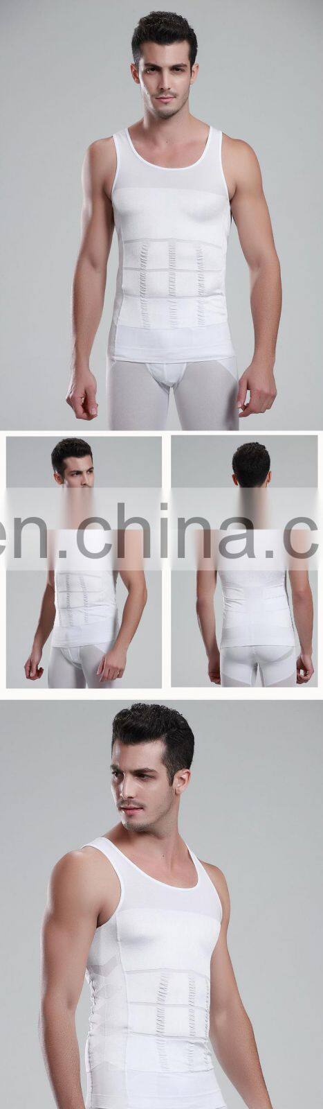 Mens Slimming Body Shaper Vest Shirt Abs Abdomen Slim#MV-01