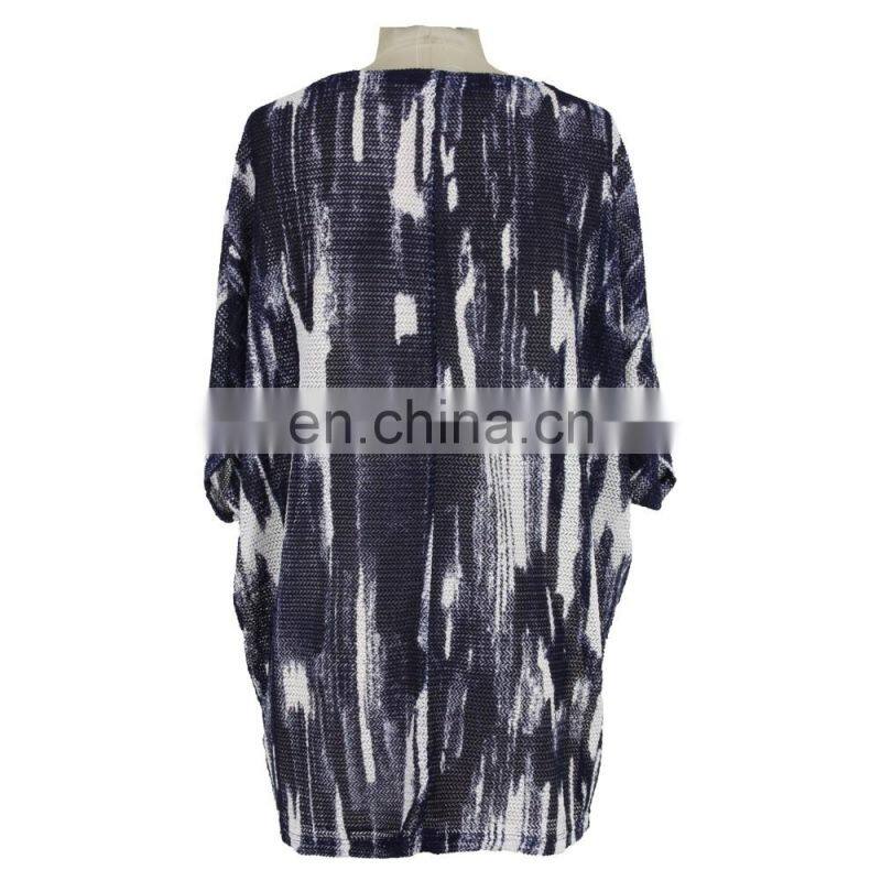 XXXL Size Abstract Print Fat Women T-Shirt Beach wear