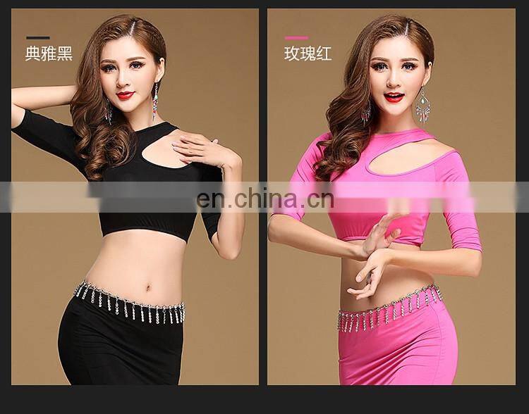 S-3103 Wholesale sexy modal four colors belly dance top