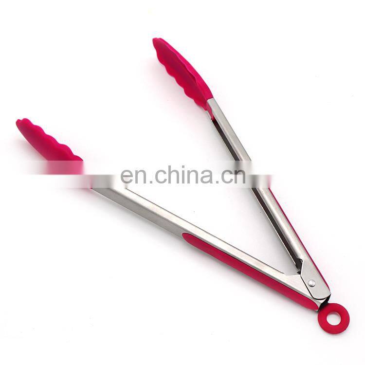 Heat Resistant Kitchenware BBQ Silicone Tongs for Cooking