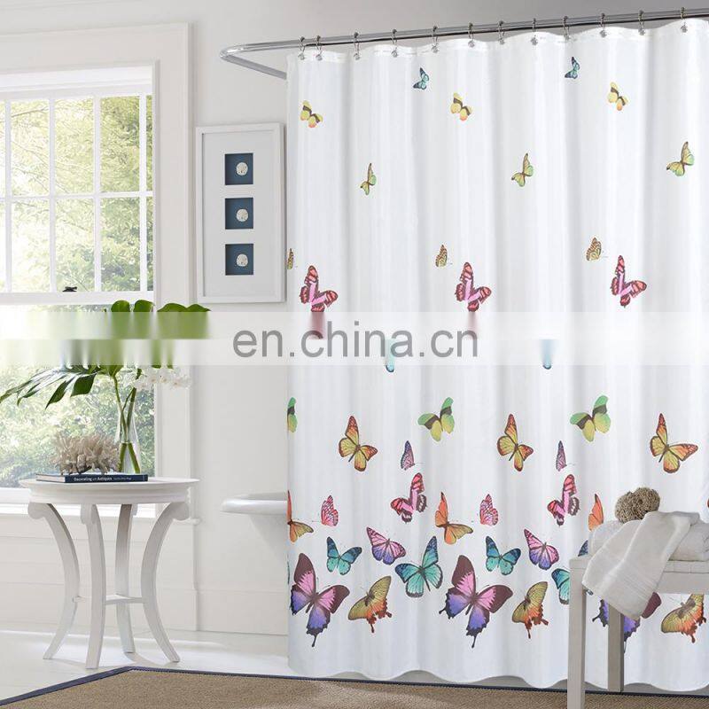 Butterflies Decoration Natural Botanic Parks Springtime Festive Season Multicolor Shower Curtain Set