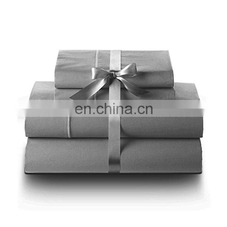 Home Textile wholesale doubl single quilted 4 pcs luxury king size bed sheet set 100% cotton bed sheet set