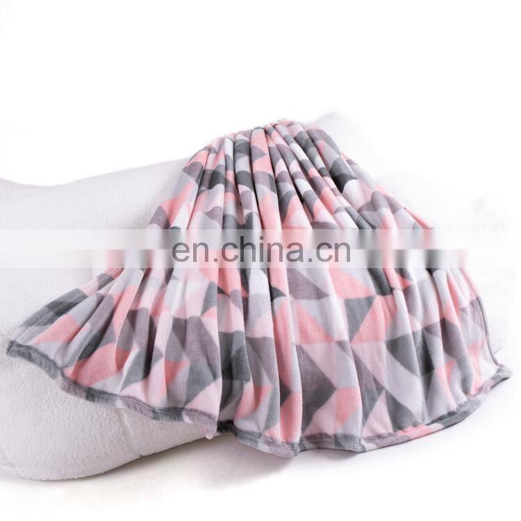 Ready To Ship Factory Price Bulk Wholesale Printed Fleece Cheap Blanket Throw
