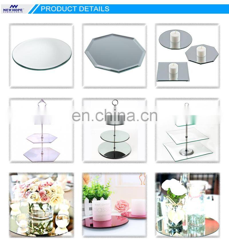 Frameless home decoration 1.5 flat mirror for party tables top
