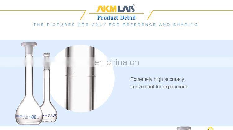 AKM LAB Glass Measuring Flask Volumetric Flask With Stopper