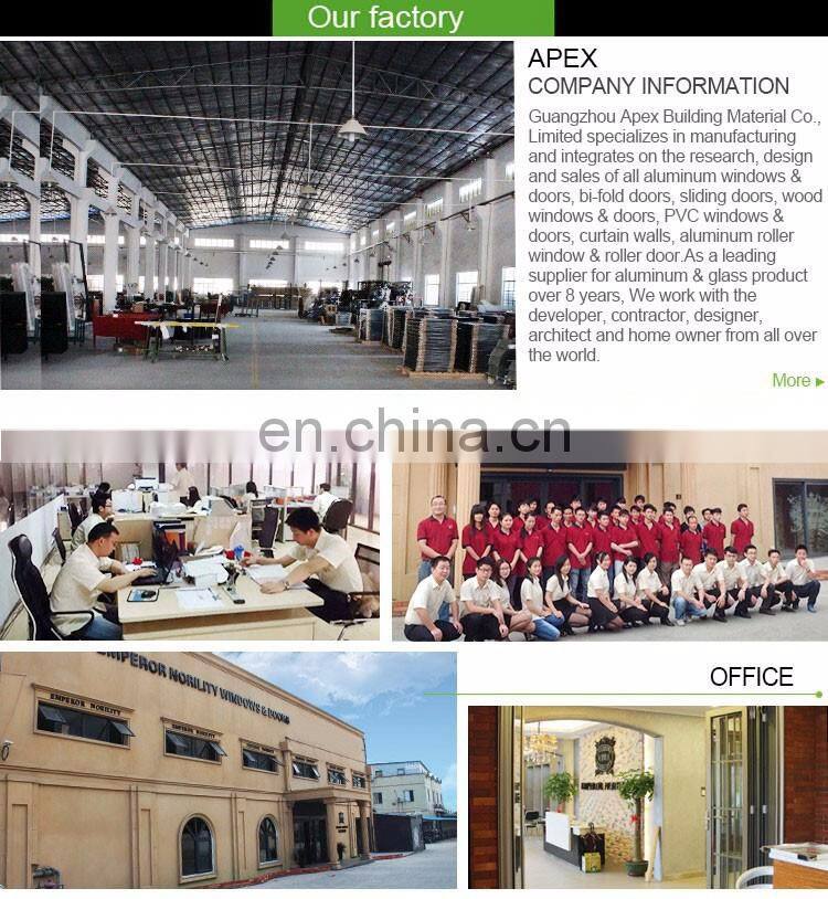 Modern design interior wood door panel inserts folding glass door