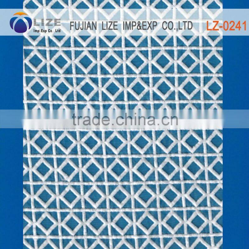 Organza lace ligh embroidery organza mesh lace fabricLZ-0241