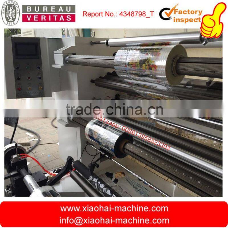 LFQ vertical type Automatic plastic PVC PET BOPP film Paper Roll slitting and rewinding machine with flat knife
