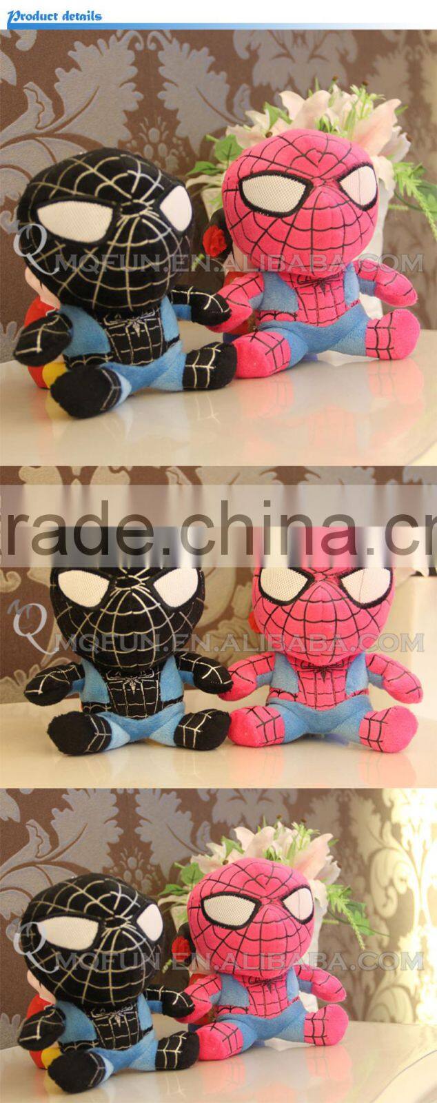 Mini Qute 18 cm 2 color marvel avenger super hero spiderman toys dolls plush toys brinquedos boneca pelucia boys NO.MQ 058