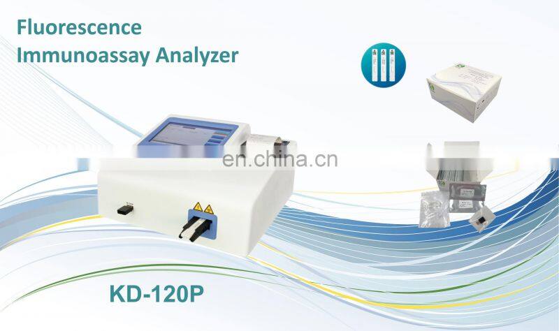 KD120P T3 T4 TSH AFP Poct Test Immunofluorescence D-Dimer Point of Care/Hormones Analyzer for Clinic Laboratory