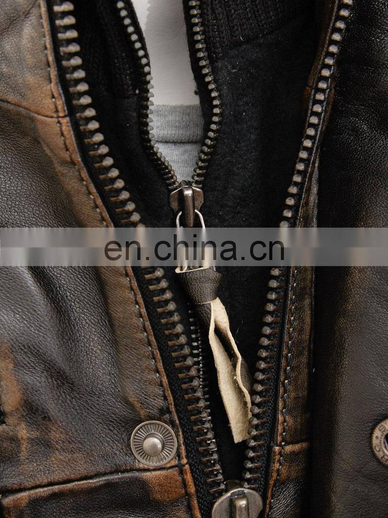 Fashion Design Winter Zipper Leather Jacket Leather jacket casual men's jackets