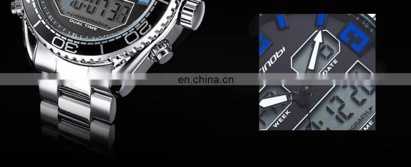 SINOBI Fashion Luxury Men Sports Digital Watch S9731G Online Dual Watch Waterproof Quartz Watches Jam Tangan Pria