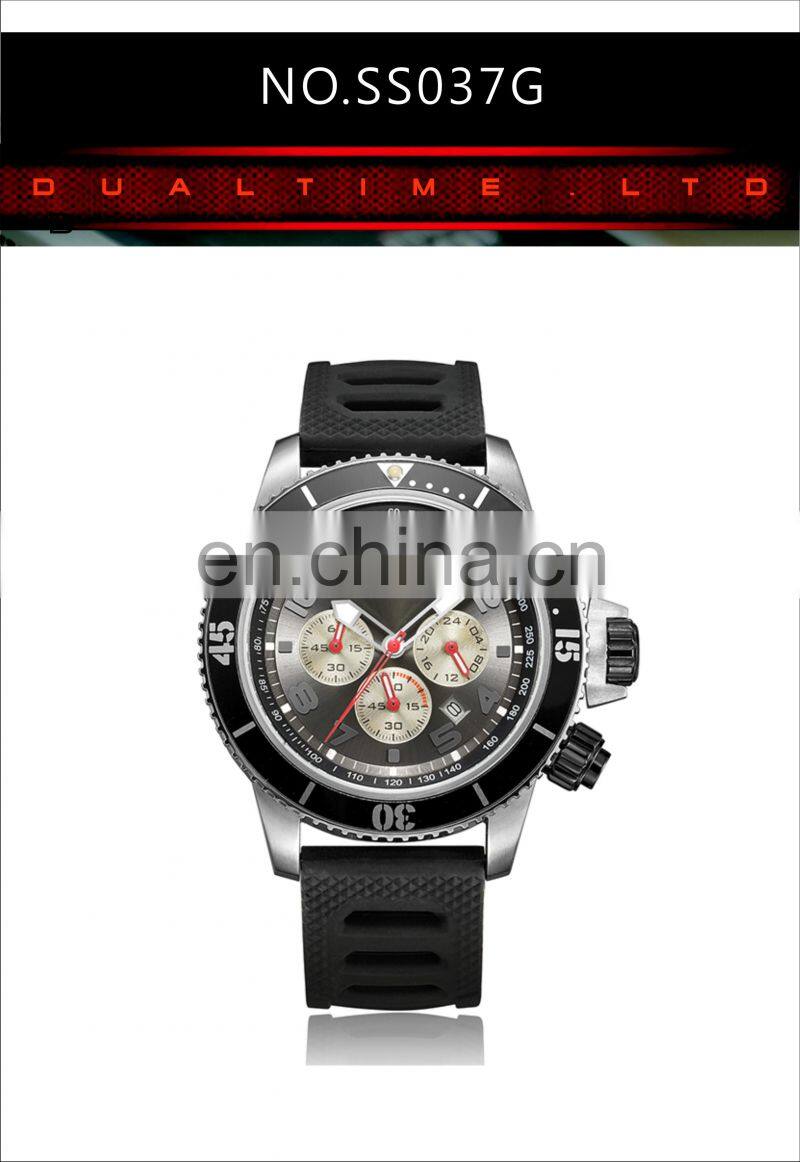 Small order chronograph diver water resistant high quality fashion classic custom logo mens watch waterproof