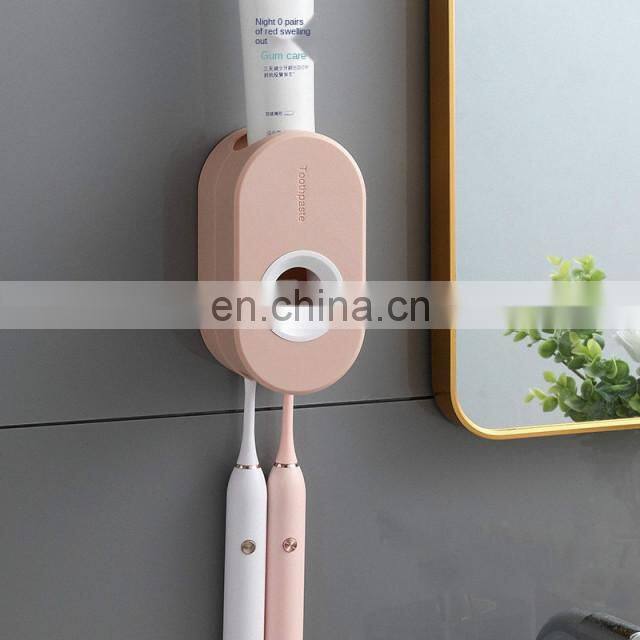 Adhesive Automatic Toothpaste Squeezer Set, Wall-mounted Toothpaste Holder rack Wall Suction Toothpaste Squeezer