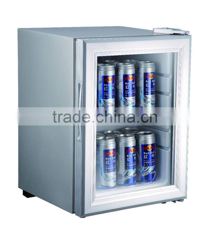Beverage drinks manual defrosting mini display cooler cabinet