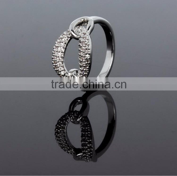 Top Quality Dongguan Factory White Gold Plated CZ Simple Fashion Jewelry Nice Ring