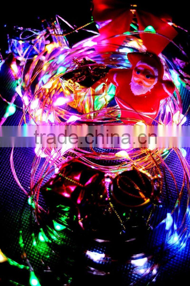 DC12V 10m rf remote control colorful wire copper led string lights kit