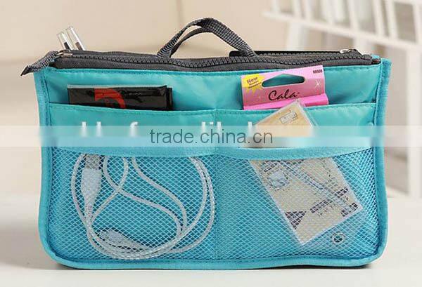 Modern stylish mesh cosmetic bag