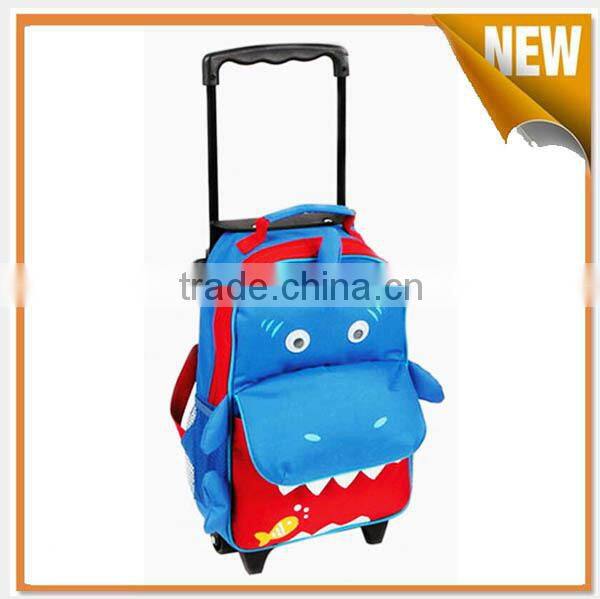 Kids animal shape soft trolley bag