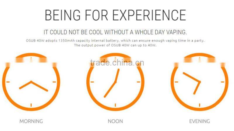 Pocket Size Various Colors 1350mAh 2ml OSUB 40W TC Starter Kit with Factory Price