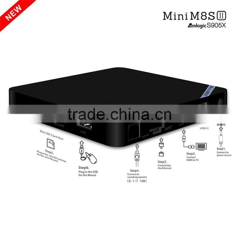 Newest Google Android6.0 Set Top Box 4K 2K Kodi Fully Loaded Quad Core Amlogic S905X TV Box