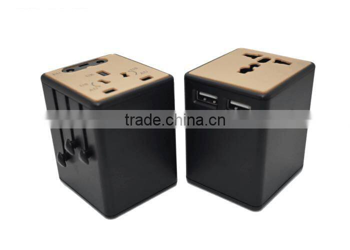 Output 5V 2.1A World Travel Universal Plug Power Outlet Adapter Dual USB Charger AU/US/UK/EU