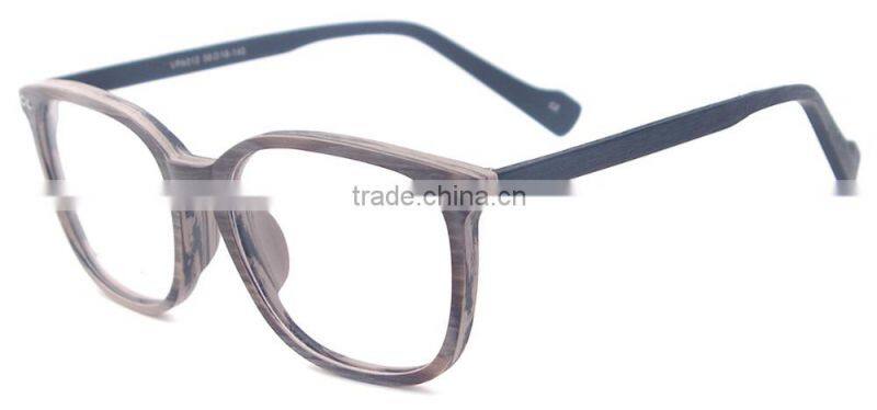2016 newest designer for men and women wooden texture acetate full rim optical glasses frames