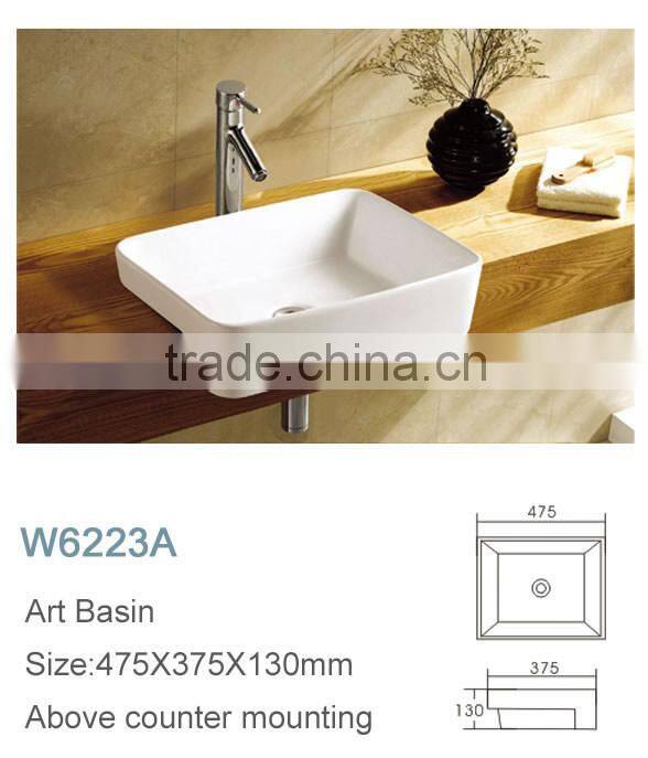 Alibaba cheap half hidden art basin price