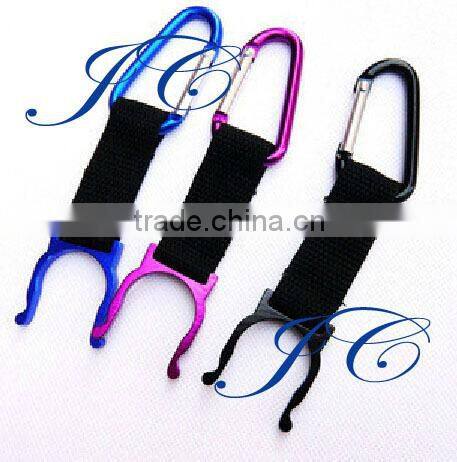 Fashion multitool aluminum carabiner with strap by manufacture