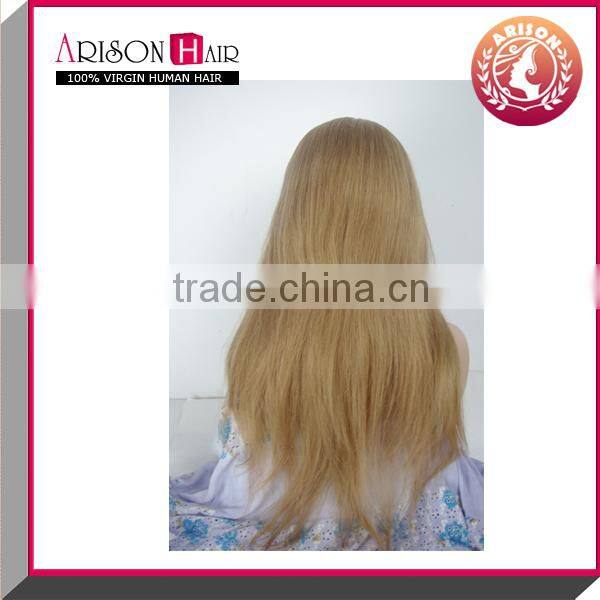 fashion New arrival 100% cheap brazilian medium blonde wig