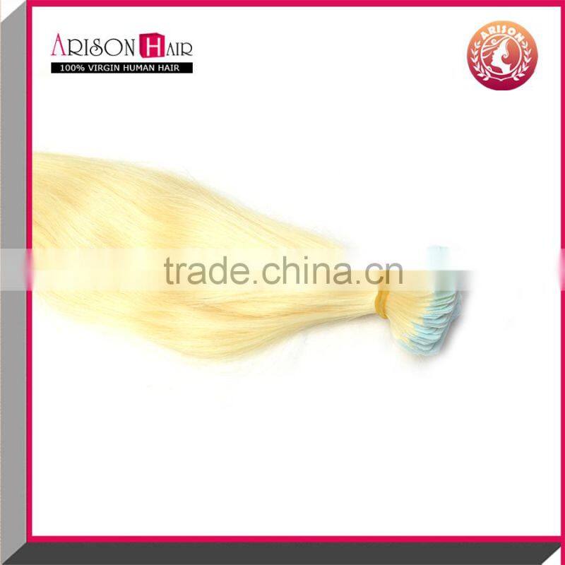 Unprocessed tape hair extension brazilian hair grade 7a virgin hair pu skin weft