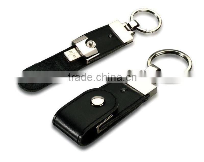 USB 2.0 Driver Luxury 16GB Black Leather USB Flash Drive