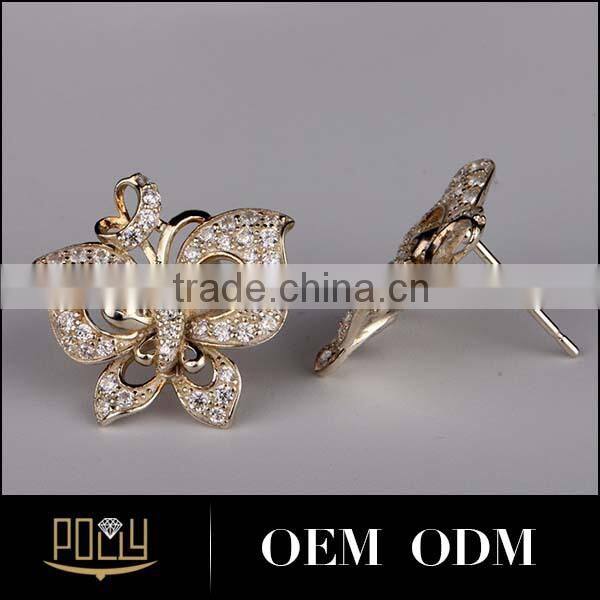 Newest design Fashion round cz flashing led earring