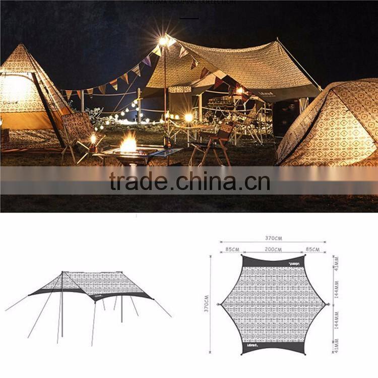 Retro Beach Sun Shelter Portable Camping Outdoor Sun Polyester PU Beach Shelters