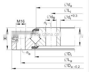 XU120222 crossed roller bearing|Standard Germany Turntable bearing 140x300x36mm