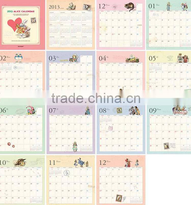 2016 The latest desktop calendar new design desk calendar printing