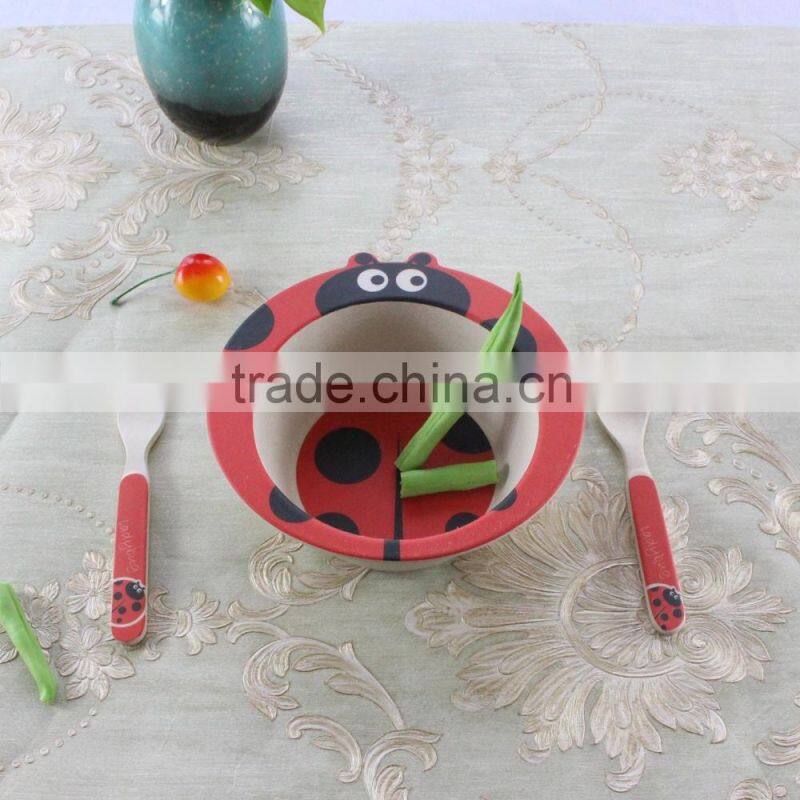 Bamboo fibre biodegradable kids bowl Multi-Color cartoon bowl