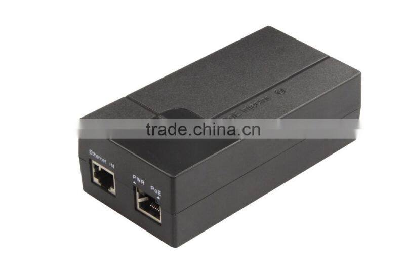 ShenZhen ONV hot Sale poe injector 10/100M single port oem poe injector AC 25.4W power supply IEEE802.3at FOR IP camera