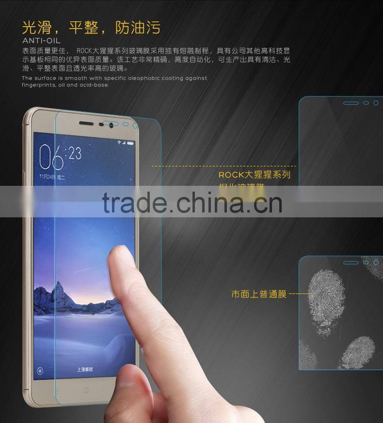 ROCK 2.5D 9H 0.3MM Anti Scratch Tempered Glass Screen Protector For Xiaomi Redmi Note 3 Clear Screen Protective Film MT-5264