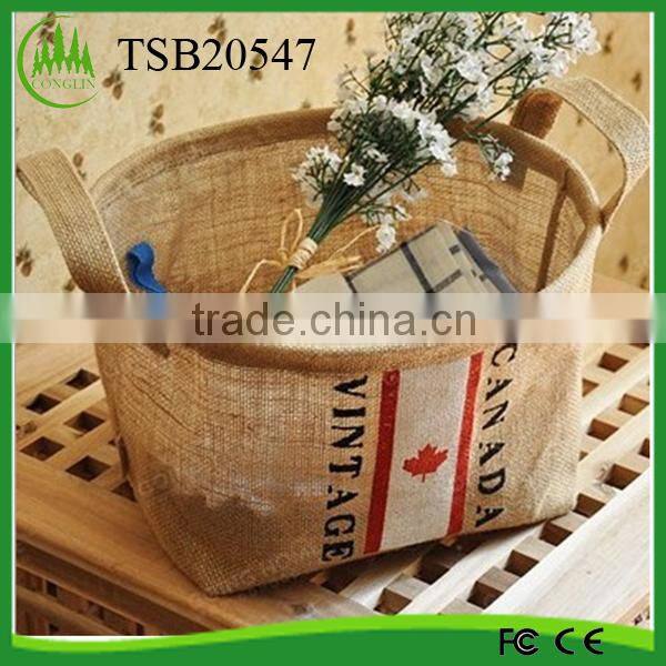 2015 hot sell wholesale jute bag, burlap bag school bag backpack hemp backpack