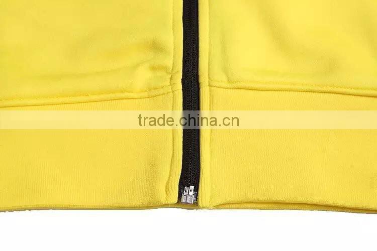 OEM NO MOQ Custom Yellow Sports Jacket Varsity Jackets For Men embroidered bomber jacket