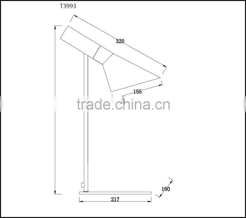 wooden+steel E27*1 table lamp, bedroom /study small desk light ,