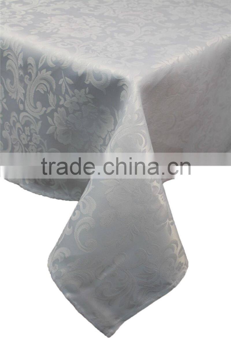 Wholsale Fancy Design Jacquard Soild Color Banquet Tablecloth