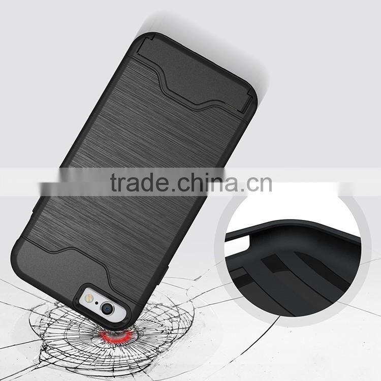 2016 case with card slots and standing function Wonderful Hard Shockproof Heavy Duty Armor Case for iphone 6 case