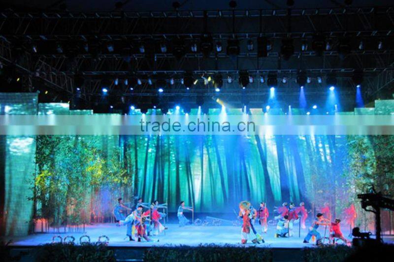 China xxx video full color led flexible curtain display/P7.62 indoor stage background led curtain wall