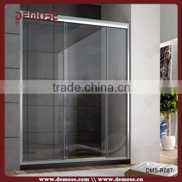 3 Glass Panel Shower Screen / Double Sliding Shower Door With Frame