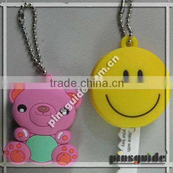 OEM Design Factory Price Embossed Owl Shaped ATBC-PVC Key Cover In Your Own Design With Led Light