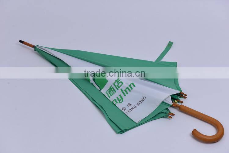 wood handle umbrella sun and rain straight umbrella