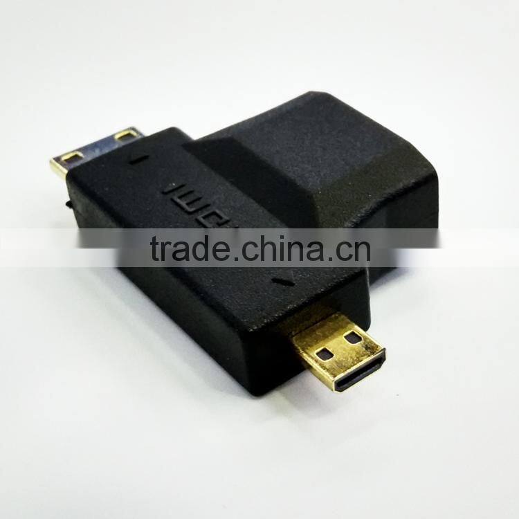 Hot sale female hdmi to male micro hdmi connector for monitor